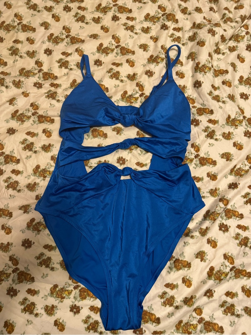 Victoria's Secret Blue Cutout One-Piece Swimsuit